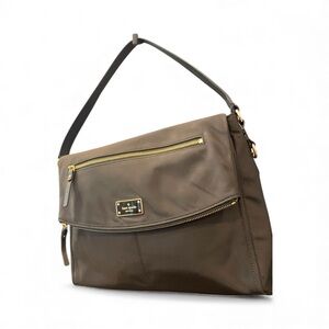 Kate Spade New York Avenue Carmen Black Nylon Fold-Over Bag Shoulder Strap